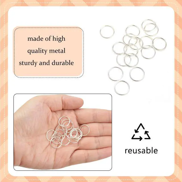 Alt view image 4 of 7 - 100 Pcs Hair Rings Braid Rings Hair Loop Clips for Women Hair Clips Accessories (Silver)