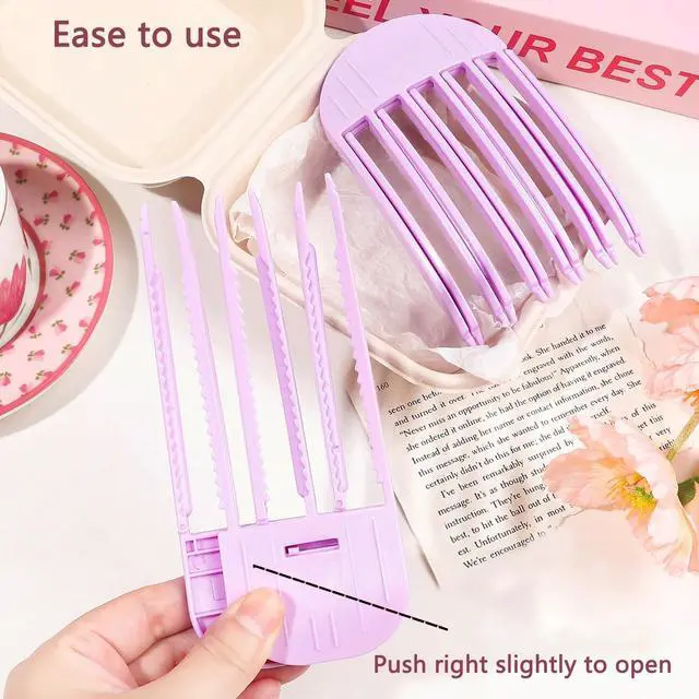 Alt view image 7 of 7 - Hair Volume Clip 2 Pack for Fluffy Hairstyles, No-Crease Hair Volumizing Clip Comb, Root Lifting Volume Booster Tool for Full, High Crown Look, Ideal for Blow-Dry Styling for Men & Women