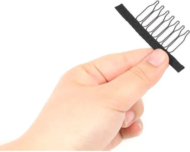 Alt view image 5 of 6 - 20 Pieces Wig Combs Wig Clips Wig Combs to Secure Wig 7-teeth Wig Accessories Tools For Making Wig Caps Wig Comb (Black,20 Pcs)