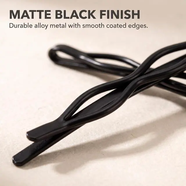 Alt view image 5 of 7 - 12 Pcs Mini Bobby Pins, Vintage Hair Pins in Black, Invisible Bangs Clips for Women and Girls Decorative Wedding Dainty Accessories Headwear