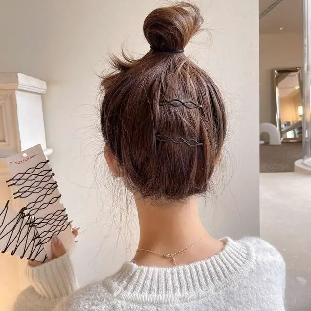 Alt view image 7 of 7 - 12 Pcs Mini Bobby Pins, Vintage Hair Pins in Black, Invisible Bangs Clips for Women and Girls Decorative Wedding Dainty Accessories Headwear