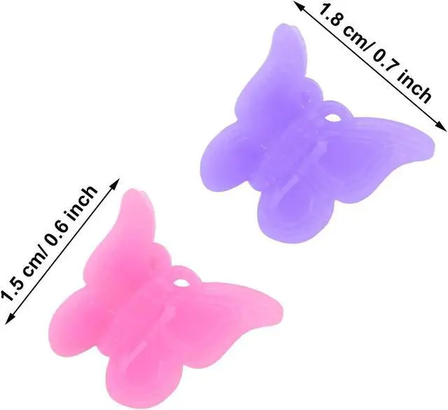 Alt view image 2 of 6 - MUUZLL 50 Pack Butterfly Hair Clips Pastel Mini Cute Accessories For 90S Girls Women, Matte Colors Assorted Color, Beautiful And Random Colour