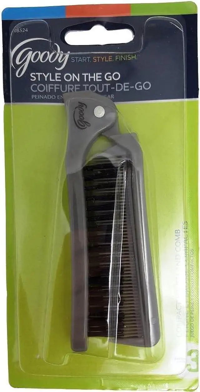 Alt view image 2 of 4 - Goody 08524 Style On The Go Compact Brush and Comb Combo (Pack of 2); Maintain Your Look On the Go; Perfect Size for Purse, Pocket or Tote Bag; Measures Approx. 8.25" When Unfolded & 4.5" When Folded