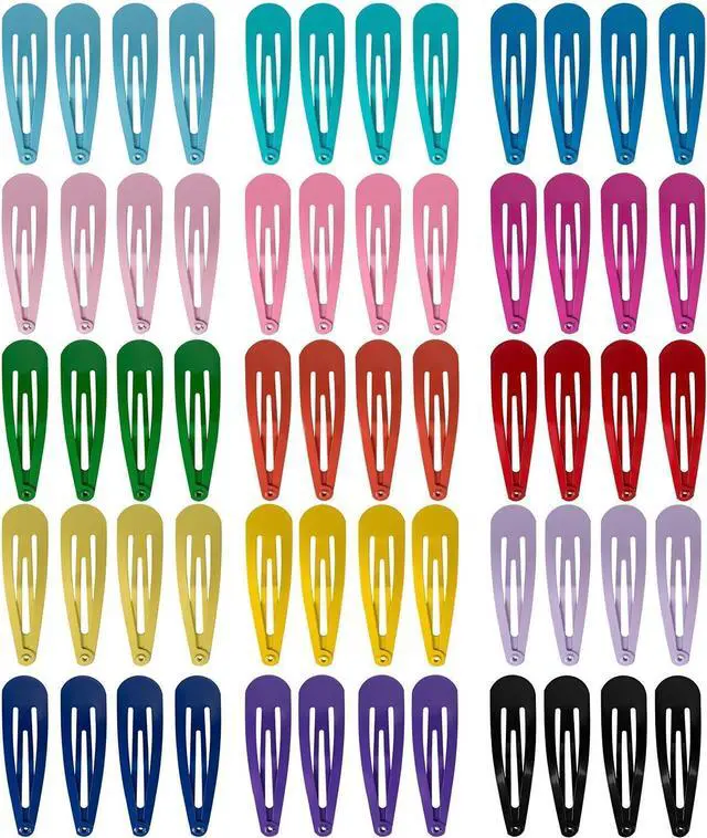 Alt view image 2 of 7 - BetyBedy 60 Pcs Hair Barrettes, Non-Slip Hair Clips, 2 Inch Metal Hairpins Accessories for Toddlers, Girls, Kids, Teens, Women (15 Assorted Colors)