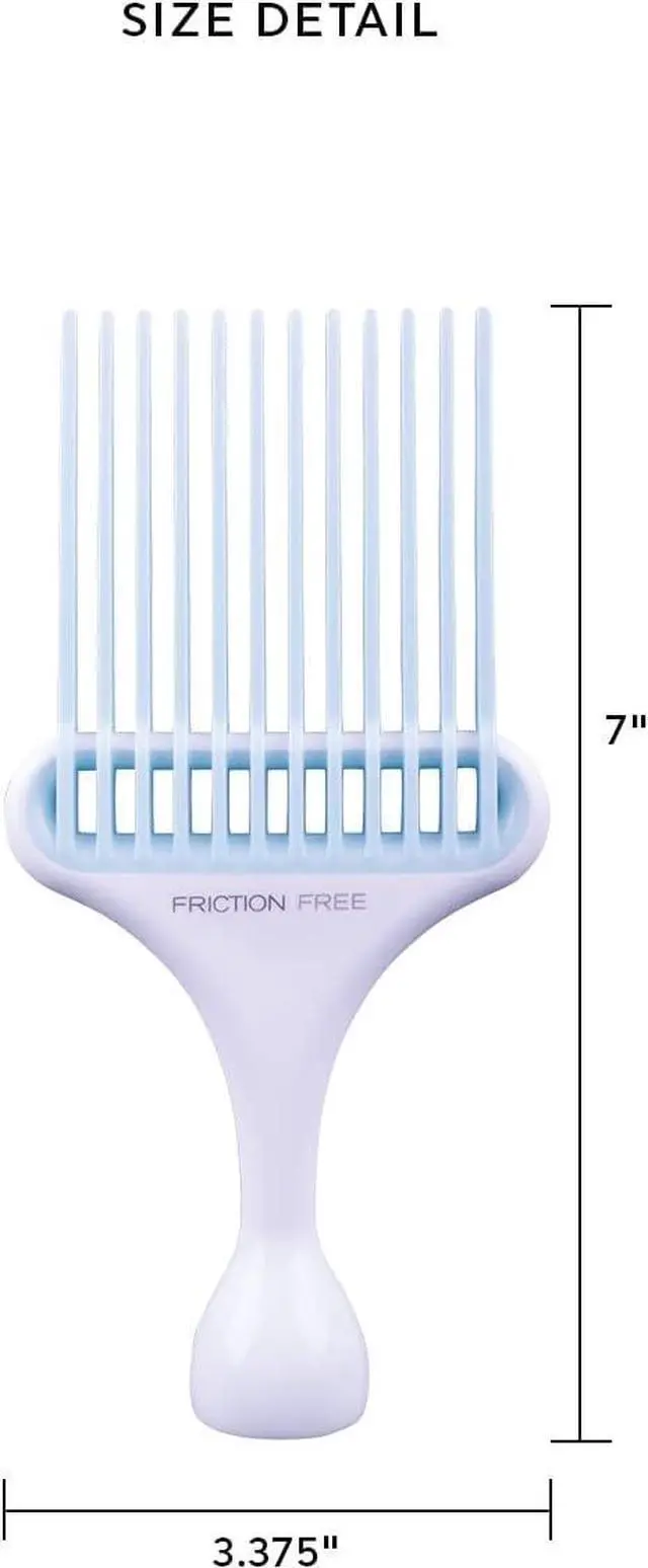 Alt view image 2 of 7 - Cricket Friction Free Pick Comb - Wide Tooth Design for Detangling, Adding Volume and Shine, Reduces Friction and Damage, Non-Slip Handle for Maximum Control, Ideal for All Hair Types