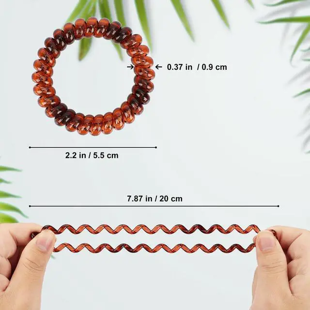 Alt view image 5 of 6 - JessLab Spiral Hair Ties for Women, 10-Pack Traceless No-Damage Ponytail Holders, Coils Hair Bands for Girls, Assorted Colors