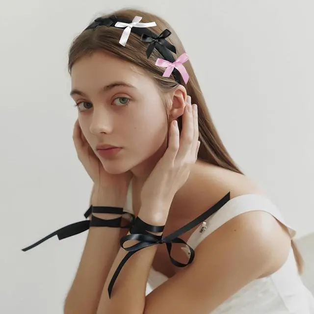 Alt view image 5 of 7 - 100Pcs Bow Hair Clips, Small Hair Bow Clip for women Girls, Mini Cute bowknot Hair Clips Barrettes Pins Metal Y2k Hair Accessories for Braids Teens Stage Concert Christmas Ballet Style