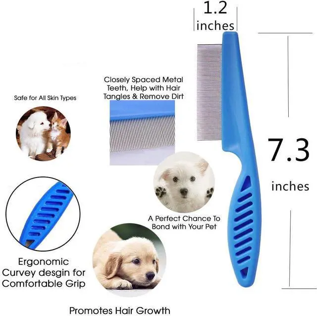 Alt view image 3 of 4 - 3 Pcs Pet Comb Tear Stain Remover Combs for Dogs, Dog Comb