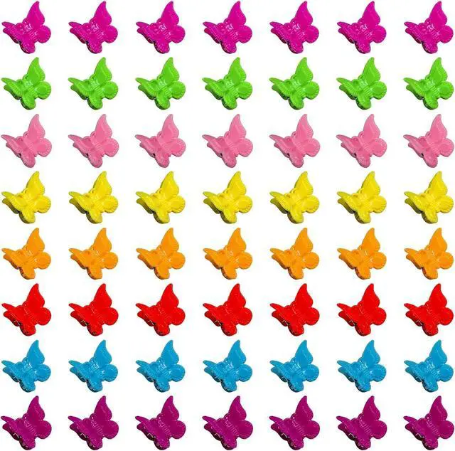 Alt view image 2 of 7 - 55 Packs Assorted Color Butterfly Hair Clips Beautiful Mini Hair Clips for Women, Girls Cute Hair Accessories for Party, Wedding, Daily Use