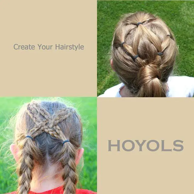 Alt view image 7 of 7 - HOYOLS Black Rubber Bands for Hair, 600 Pcs, 3/4 Inch Hair Ties | Small Elastics with Strong Stretch for Braids, Dreadlocks, Thick Hair, Ponytails and Daily Styling
