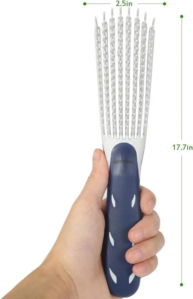 Alt view image 5 of 7 - BESTOOL Detangling Brush for Curly and Natural Black Hair, Afro 3/4abc Texture, Faster and Easier Detangling of Wet or Dry Hair with No Pain (Blue)