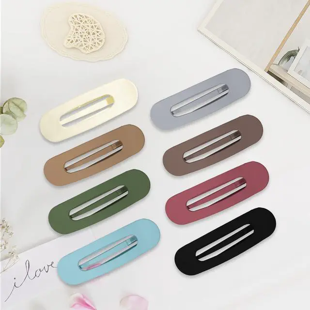 Alt view image 7 of 7 - 8PCS Flat Hair Claws Matte Non-Slip Clips for Women, Strong Hold Hair Accessories for All Hair Types, Daily Wedding Party Date Beach Use (Style1(Flat))