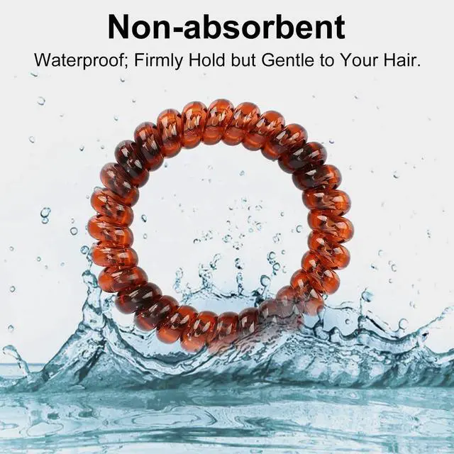Alt view image 2 of 6 - JessLab Spiral Hair Ties for Women, 10-Pack Traceless No-Damage Ponytail Holders, Coils Hair Bands for Girls, Assorted Colors