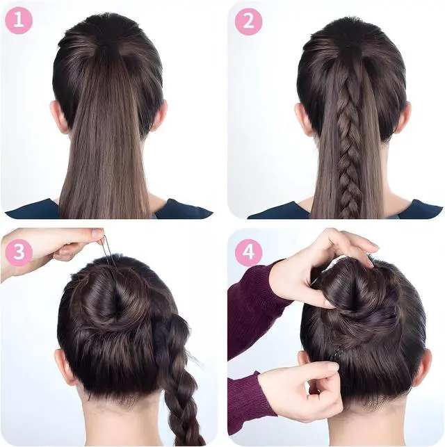 Alt view image 5 of 6 - U Shaped Hair Pins, 100PCS 2.4inch Bun Hair Pins for Women Kids Girls Hairdressing Salon with Storage Box, for All Hair Types - Brown