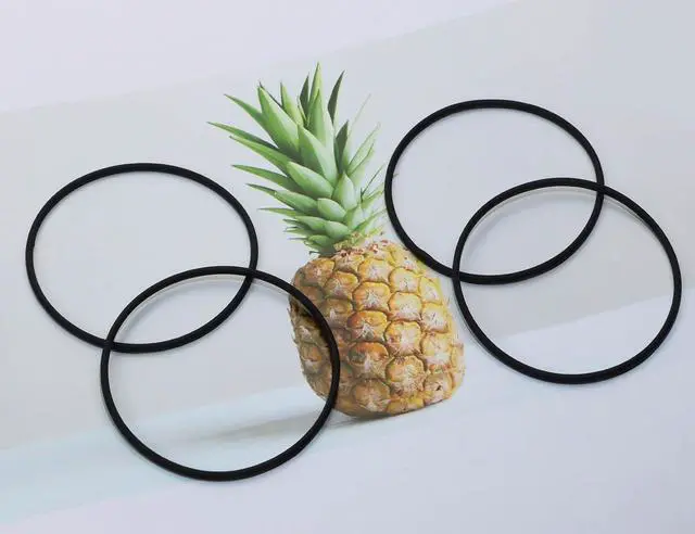 Alt view image 3 of 5 - Silicone Jelly Bracelet Hair Ties 10Pcs Black 80s Adult Size Costume Wristband Bangle Hair Bands for Women Men Party Favor Accessories (10)