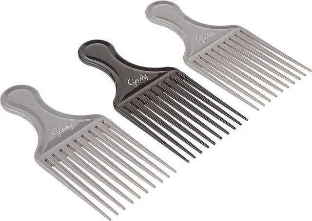 Alt view image 4 of 4 - Goody Comb & Lift Hair Pick, 3 Count, Assorted Colors (Pack of 2)