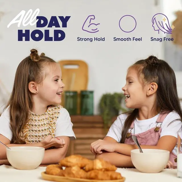 Alt view image 3 of 5 - Gumi good Ouchless Hair Elastics, Clear, Extra Small, 1/2 Inch | Snag-free, stretchy hair ties glide off without pulling; secure hold for fine or thick hair, ponytails, braids and buns.