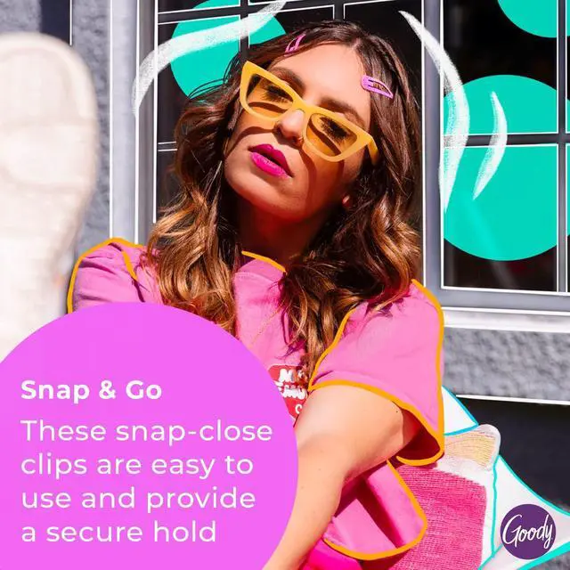 Alt view image 3 of 4 - Goody Classics Goody Kids Epoxy Contour Snap Clips - 4 Count,Assorted Colors - Just Snap Into Place - Suitable For All Hair Types - Pain-Free Hair Accessories For Women And Girls - All Day Comfort