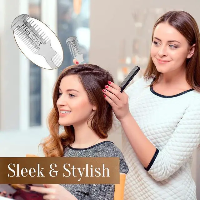 Alt view image 3 of 7 - Facón Razor Comb for Hair Cutting - Professional Hair Cutting Comb Kit with 12 Replacement Blades, Double Edge Shaper for Salon & Home, Premium Styling Thinning Texturizing Split Ends Trimming Razor