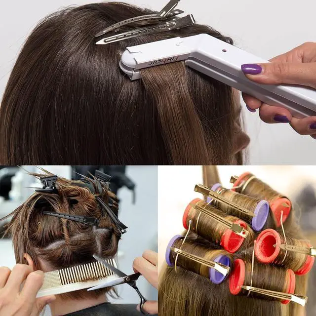 Alt view image 5 of 7 - 24Pcs Duck Billed Hair Clips for Styling Sectioning, Metal Hair Clips for Women Long Hair, Metal Alligator Curl Clips for Hair Roller Salon (Silver)
