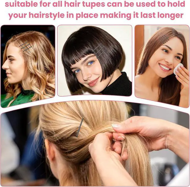Alt view image 4 of 6 - Black Bobby Pins, Reusable Invisible Wave Anti-Slip Hair Clips with Storage Case, for Women, Girls, and Children (Black -01)