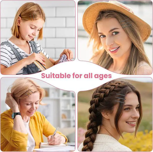 Alt view image 5 of 6 - Black Bobby Pins, Reusable Invisible Wave Anti-Slip Hair Clips with Storage Case, for Women, Girls, and Children (Black -01)