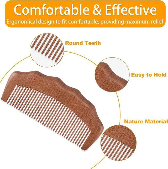 Alt view image 3 of 5 - Wooden Labor Comb for Women, Labor and Delivery Essentials for Pregnant Women, Natural Birthing Comb Baby Shower Gifts with Cloth Bag
