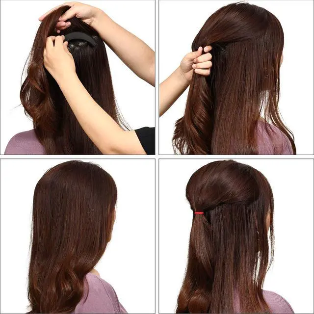 Alt view image 7 of 7 - Willbond 11 Pcs Hair Bump It up Volume Hair Base Set | Includes Combs Clips for Styling, Multiple Bump Shapes for Updos, Sponge Bases Add Volume, For Women DIY Hairstyles Bun