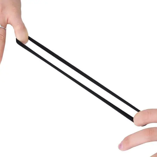 Alt view image 2 of 6 - 20 Pieces Large Stretch Hair Ties Hair Bands Ponytail Holders Headband for Thick Heavy and Curly Hair (Black, 5 cm in Diameter, 1 cm in Width)
