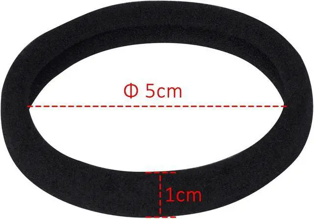 Alt view image 6 of 6 - 20 Pieces Large Stretch Hair Ties Hair Bands Ponytail Holders Headband for Thick Heavy and Curly Hair (Black, 5 cm in Diameter, 1 cm in Width)