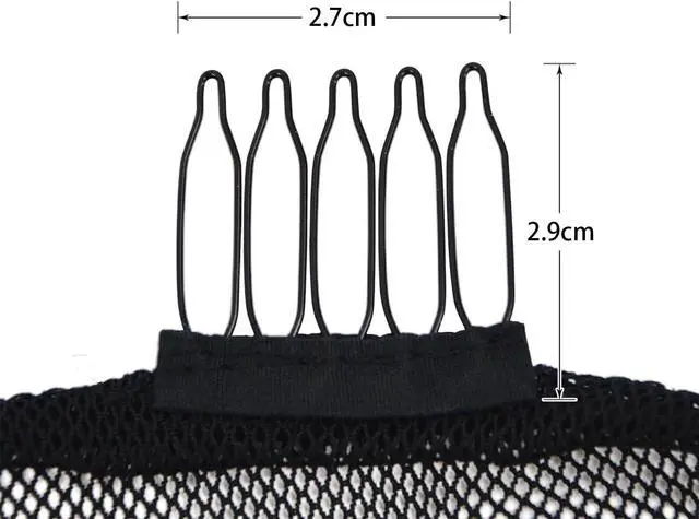 Alt view image 3 of 6 - 3 Pcs Black Round Ponytail Net Elastic Drawstring Hair Net Base for Making Afro Puff Drawstring Ponytail Wig