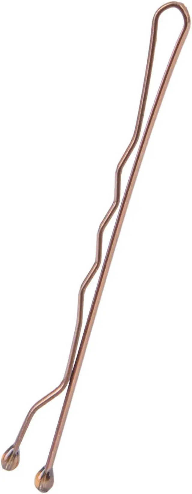 Alt view image 5 of 7 - Amazon Basics No Slip Bobby Pins for All Hair Types, Secure Hold Hair Pins for Updos, Brunette Brown, 48 Count