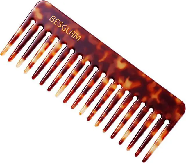 Main image of Wide Tooth Comb for Curls & Thick Hair - Large Detangling Comb for Women, 6 Inch Full-hand Length Acetate (Anti-Static), Wet/Dry Use, Reduces Breakage, (Tortoise)