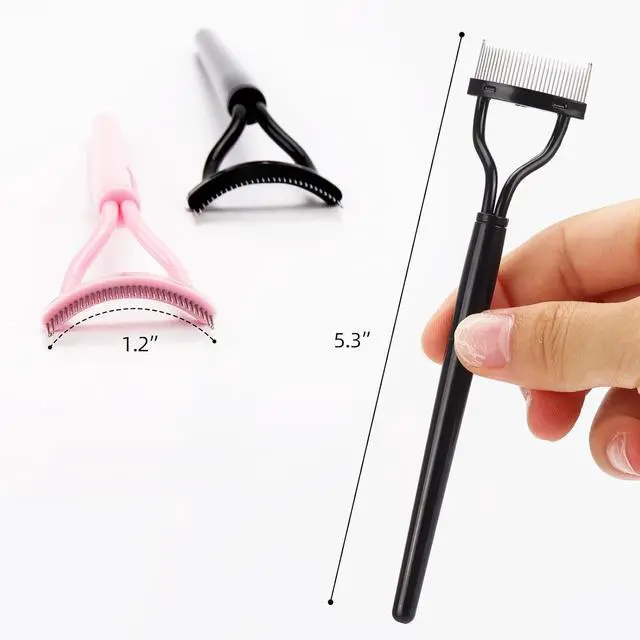 Alt view image 2 of 7 - 2 Pcs Eyelash Separator Tool Mascara Brushes Eyelash Comb Separator Definer Lash Comb for Combing, Separating Lashes