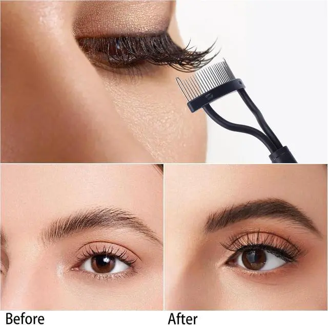 Alt view image 6 of 7 - 2 Pcs Eyelash Separator Tool Mascara Brushes Eyelash Comb Separator Definer Lash Comb for Combing, Separating Lashes
