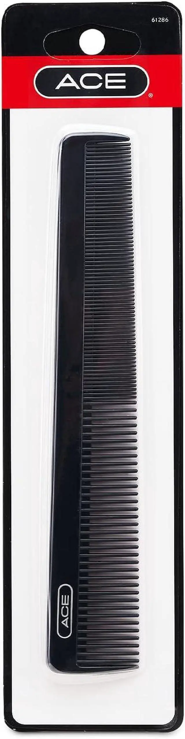 Main image of GOODY ACE ACE All Purpose Hair Comb - 7 Inch, Black - Great for All Hair Types - Fine Comb Teeth for Thin to Medium Hair,61286, 1 Count (Pack of 1)