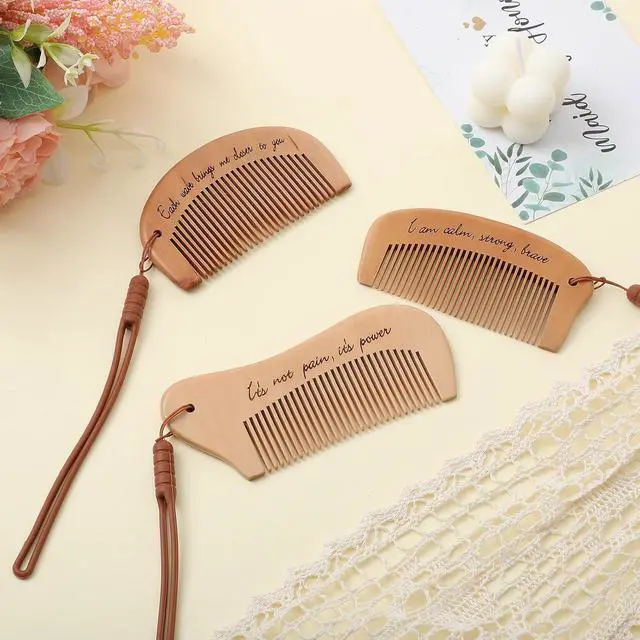 Alt view image 3 of 5 - Ziliny 3 Pcs Wooden Birth Comb for Labor Pain Relief Pregnancy Comb | Birthing Tool for Expecting Mom, Pain Relief Delivery Relaxation Gift, Acupressure Grip for Contraction, Natural Wood Comfort