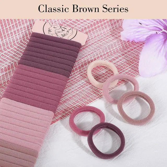 Alt view image 5 of 7 - 100 Pcs Seamless Nylon Hair Ties, Stretchy Ponytail Holders For Women | Soft Seamless Nylon, No-Pull Hold, For Thin Or Thick Hair, Ideal For Sports, Yoga, Work, And Travel