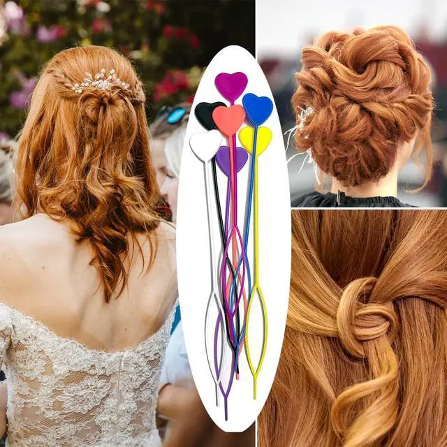 Alt view image 3 of 7 - 16PCS Quick Topsy Tail Hair Beader Kit Automatic Bead Loading Tool, Braiding Loop Threader, Ponytail Maker for Girls Kids Hair Styling and Plait Accessories(Colorful)