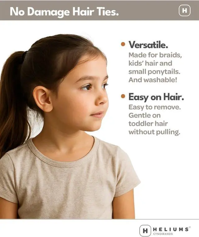 Alt view image 3 of 7 - Heliums Small Soft Hair Ties - Sandy Blonde - 1 Inch Mini Nylon Hair Ties No Damage, Ponytail Holders for Kids, Braids, Dogs and Thin Hair - 30 Count