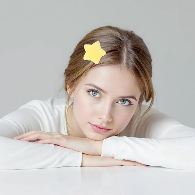 Alt view image 2 of 7 - Fluffy Star Hair Clips, 20 Pcs Cute Star Clips Star Shaped Kawaii Fuzzy Hair Clips Plush Star Hair Accessories Colorful Decora Accessories Y2K Star Shaped Alligator Duckbill Clips for Women Girls