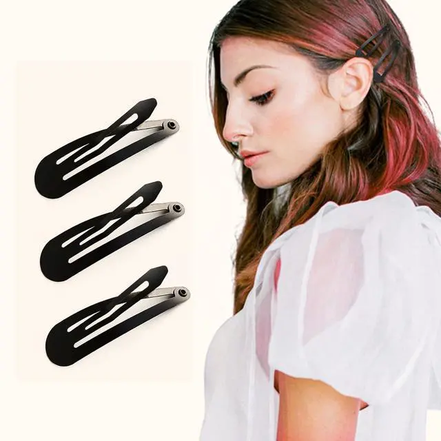 Alt view image 4 of 7 - HAALII Snap Hair Clips, 40 Pack 2 Inch Barrettes Metal Hair Clips Slides, Women And Girl Metal Bb Barrettes Accessories Styling