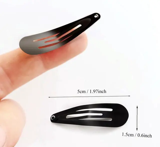 Alt view image 5 of 7 - HAALII Snap Hair Clips, 40 Pack 2 Inch Barrettes Metal Hair Clips Slides, Women And Girl Metal Bb Barrettes Accessories Styling