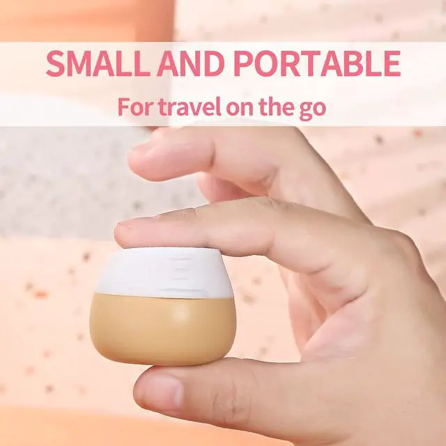 Alt view image 2 of 7 - Gemice Travel Size Containers for Toiletries,1oz,4 Pack,Apricot | TSA Approved Silicone Cream JarsLeak-proof Travel Accessories with Lid,For Cosmetic Makeup Face Body Hand Cream
