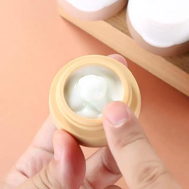 Alt view image 3 of 7 - Gemice Travel Size Containers for Toiletries,1oz,4 Pack,Apricot | TSA Approved Silicone Cream JarsLeak-proof Travel Accessories with Lid,For Cosmetic Makeup Face Body Hand Cream