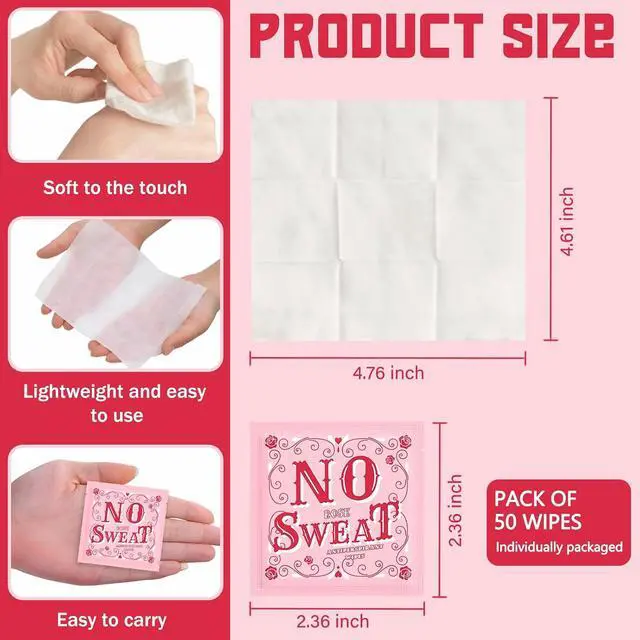 Alt view image 2 of 7 - Body Wipes 50 pieces of Antiperspirant deodorant Wipes And Travel Deodorant Individually Wrap Hypoallergenic Mini Deodorant Underarm Rose And Travel To Clean Skin For Female Male Teenagers