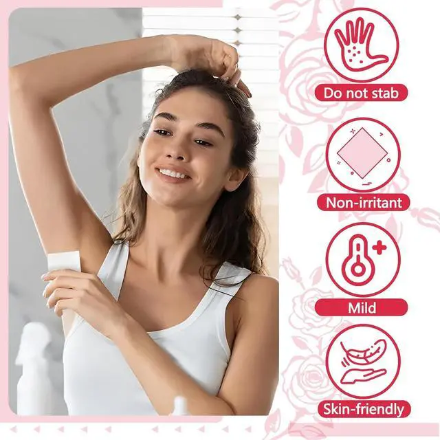 Alt view image 7 of 7 - Body Wipes 50 pieces of Antiperspirant deodorant Wipes And Travel Deodorant Individually Wrap Hypoallergenic Mini Deodorant Underarm Rose And Travel To Clean Skin For Female Male Teenagers