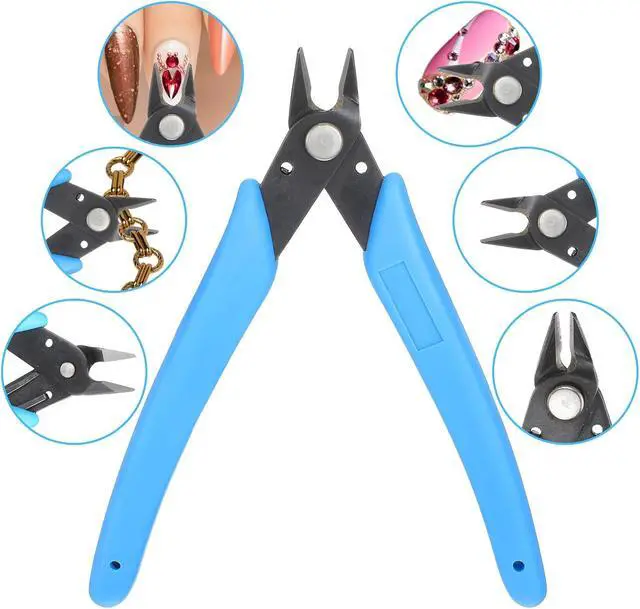 Alt view image 4 of 7 - Nail Art Decorations Remover DIY Tool Stainless Steel Nail Art Scissors Rhinestone Remover Metal Chain Cutter Professional Nipper Cutter Scissors Manicure Accessory 5" Diagonal Pliers