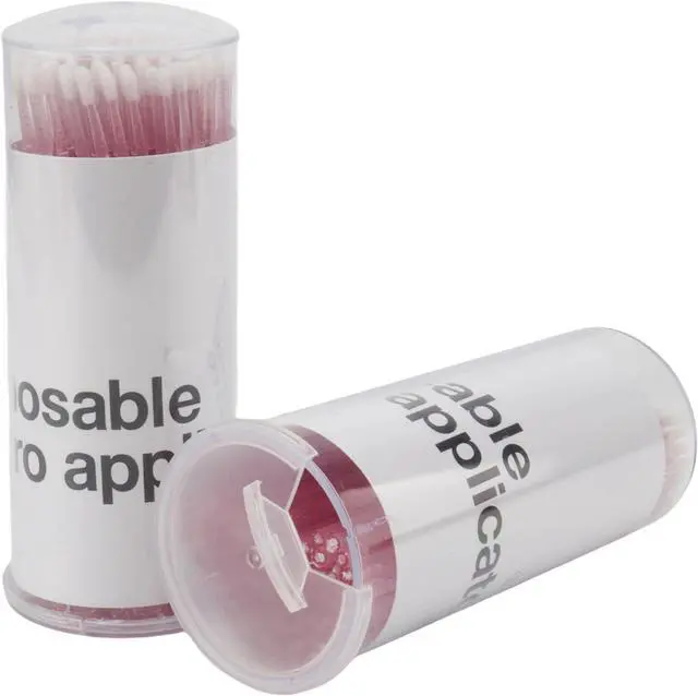 Main image of 200 Pcs Disposable Micro cotton swabs Micro Applicator Brush | Micro Swabs For Eyelash Extensions,Mascara Micro Brush For Cleaning Makeup and Personal Care (crystal pink)