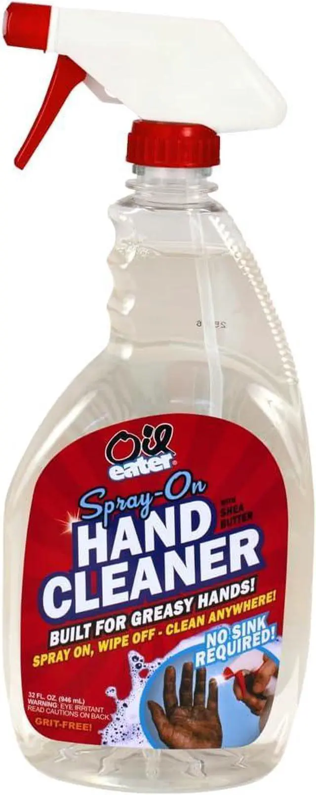 Main image of Oil Eater Sprayable Hand Cleaner Soap - Waterless - clean Grease, Oil and Grime, 32oz Spray Bottle